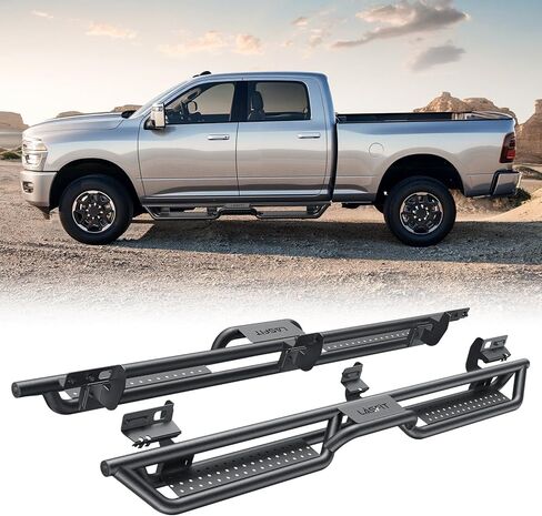 LASFIT 5 Inch Side Steps Running Boards Fit for Toyota Tacoma 2024 2025 2026, 3D-Scanned OEM Fit, Bolt-on Two-Level Design, 600+ Lbs Heavy-Duty Strength, Fit Double Cab ONLY, Side Step Rail Nerf Bars in Kuwait