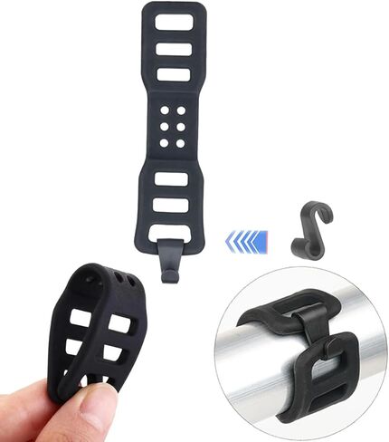 شريط سيليكون للدراجة مكون من 4 قطع، وقضبان مقبض الدراجة، وشريط مطاطي، وحامل شريط تثبيت لتثبيت ضوء الذيل، ومسجل (4، 3.6 بوصة) in Kuwait