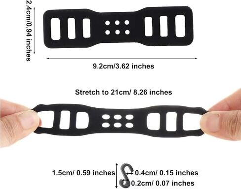 شريط سيليكون للدراجة مكون من 4 قطع، وقضبان مقبض الدراجة، وشريط مطاطي، وحامل شريط تثبيت لتثبيت ضوء الذيل، ومسجل (4، 3.6 بوصة) in Kuwait