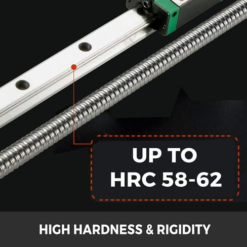 BestEquip Linear Guide Rail 2Pcs HGR20-1500mm Linear Slide Rail with 1Pcs RM1605-1500mm Ballscrew with BF12/BK12 Kit Linear Slide Rail Guide Rail Square for DIY CNC Routers Lathes Mills in Kuwait