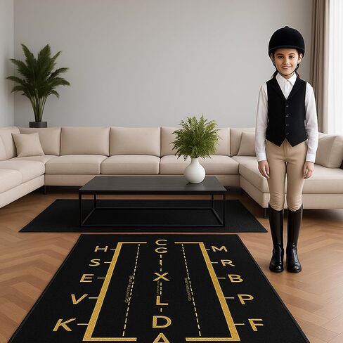 Dressage Rug 36×60" – Heavy Duty Outdoor Practice Mat for Horse, Dressage Test Training Floor Mat, Portable Stall or Horse Trailer Rug in Kuwait