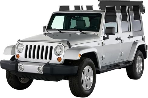 فيلم Precut Front Windows Two Windows Tint Cars Sun Flocking Forcing Proofacy Privacy anti Complass Computer قطع أي ظلال لجيب Wrangler 4 Door 2007-2010 in Saudi Arabia