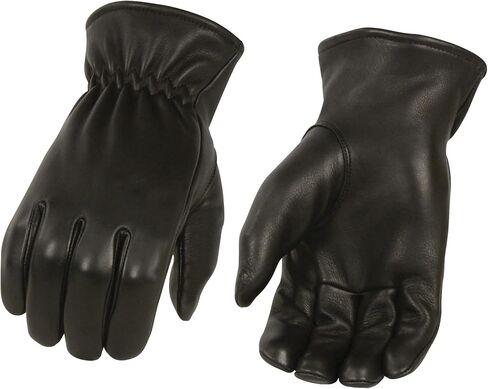 Milwaukee Leather MG7596 Men's Black Leather Motorcycle Rider Unlined Gloves w/Cool-Tec Leather Treatement in Saudi Arabia