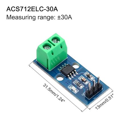 MECCANIXITY 3 قطعة ACS712 هول تأثير الاستشعار الحالي 30A المدى + 3 قطعة وحدة استشعار الجهد DC0-25V للكشف عن الجهد الحالي in Saudi Arabia