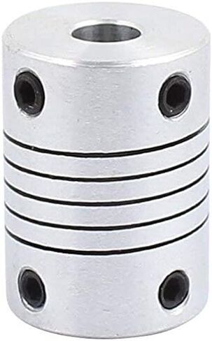 6mm to 8mm Shaft Coupling 25mm Length 18mm Diameter Stepper Motor Coupler Aluminum Alloy Joint Connector for 3D Printer CNC Machine DIY Encoder, Silver, 165316 in Saudi Arabia
