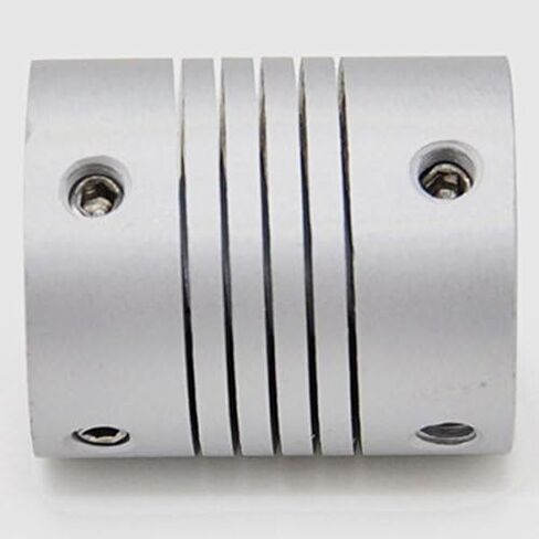 6mm to 8mm Shaft Coupling 25mm Length 18mm Diameter Stepper Motor Coupler Aluminum Alloy Joint Connector for 3D Printer CNC Machine DIY Encoder, Silver, 165316 in Saudi Arabia