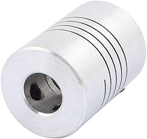 6mm to 8mm Shaft Coupling 25mm Length 18mm Diameter Stepper Motor Coupler Aluminum Alloy Joint Connector for 3D Printer CNC Machine DIY Encoder, Silver, 165316 in Saudi Arabia