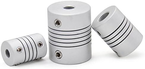 6mm to 8mm Shaft Coupling 25mm Length 18mm Diameter Stepper Motor Coupler Aluminum Alloy Joint Connector for 3D Printer CNC Machine DIY Encoder, Silver, 165316 in Saudi Arabia