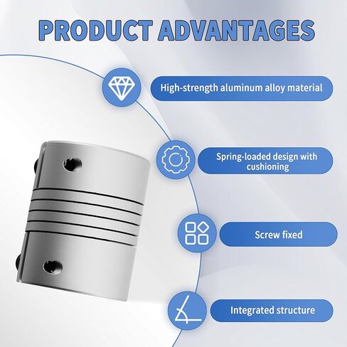 8mm to 16mm Aluminum Alloy Shaft Coupling (32mm Diameter, 41mm Length) Aluminum Alloy Joint Connector Stepper Motor Coupler for CNC Machine in Saudi Arabia