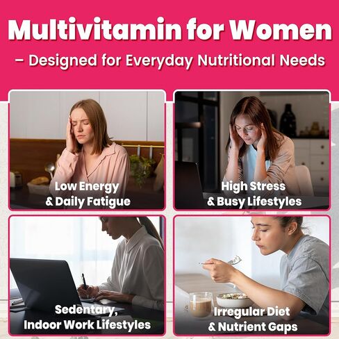 VEV Multivitamin for Women, Womens Vitamins with Vitamin A, C, D, E & B-Complex, Calcium, Magnesium, Zinc, 120 Capsules, 60-Day Supply – 12 Essential Vitamins & 6 Key Minerals for Daily Nutrition in Saudi Arabia