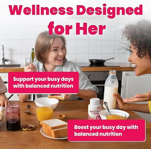 VEV Multivitamin for Women, Womens Vitamins with Vitamin A, C, D, E & B-Complex, Calcium, Magnesium, Zinc, 120 Capsules, 60-Day Supply – 12 Essential Vitamins & 6 Key Minerals for Daily Nutrition in Kuwait