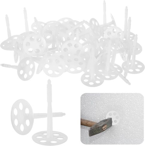 100 Pcs Insulation Anchors 2.4 X 4.1 in, Plastic Wall Fixing Pins, Expansion Fasteners, for Insulation Board Panel Fixing in Saudi Arabia