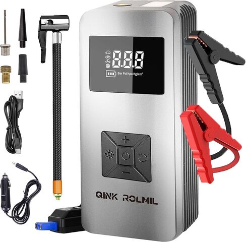 قفز بداية مع ضاغط الهواء ، وبداية بطارية السيارات 12V 8000A (غاز 6.0 لتر وديزل 3.0 لتر) ، ومضخة إطارات 150psi للسيارة والدراجة النارية والدراجة in Saudi Arabia