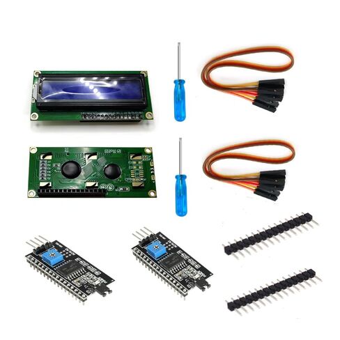 ‌2-Pack 16x2 LCD Display Module with I2C Interface, Blue Background, White Characters, 5V, Backlit – Compatible with Arduino, Raspberry Pi (LCD1602) in Kuwait