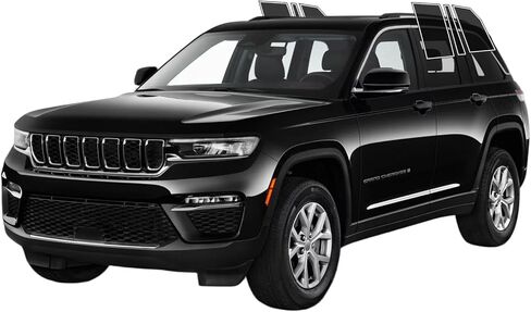 Precut Window Tint Film Front Two Door Windows Tint Film Cars Sun Blocking Protection Privacy Anti Shatter Glass 2 Ply Computer Cut Any Tint Shade for Jeep Grand Cherokee 4Door 2022-2024 in Saudi Arabia