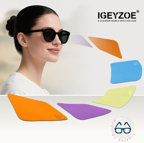 عبوة من 8 قطع قماش لتنظيف العدسات من الألياف الدقيقة، خالية من الوبر والخدوش، تنظف على الفور النظارات والشاشات وعدسات الكاميرا وسماعات الواقع الافتراضي/الواقع المعزز، قابلة لإعادة الاستخدام وقابلة للغسل (4 ألوان) in Kuwait