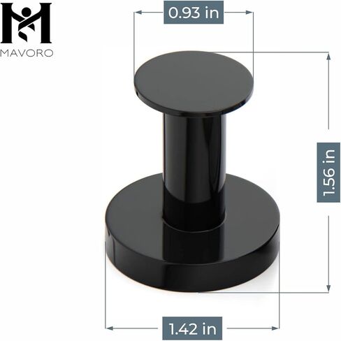 Mavoro Strong Magnetic Hooks for Hanging Coats and Bags. Set of 2 Black Magnet Hooks Heavy Duty Magnets, Neodymium 52 Rare Earth Magnets. Push Pin Style Magnet Hook for Refrigerator, Locker etc in Saudi Arabia