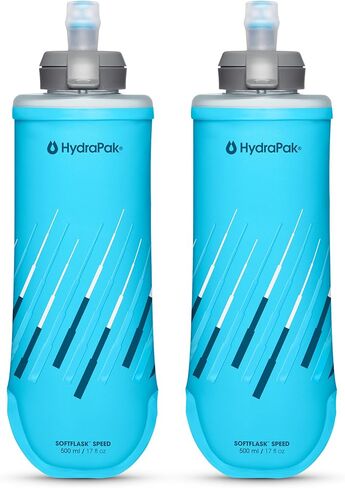 Hydrapak Softflask Speed ​​500ml - زجاجة ماء قارورة ناعمة قابلة للضغط ، ملاءمة مثالية لسترات الترطيب وحزم الجري مع قبعة مفتوحة سهلة (500 مل/17 أوقية) in Kuwait