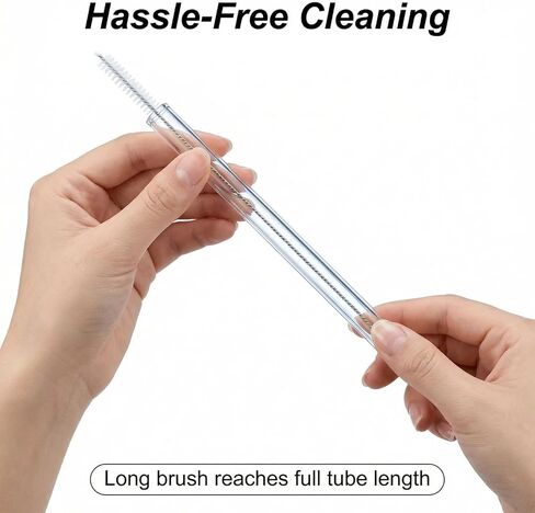 20 Pieces 12 In Glass Blowing Tubes, 12mm OD 8mm ID 2mm Thick Wall Glass Borosilicate Pipe, Clear glass Bubble Tubing with 4 Cleaning Brush for Laboratory Experiment Art DIY in Saudi Arabia