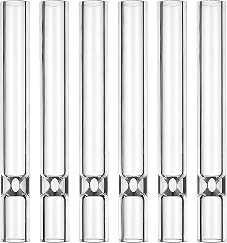 6-Pack Borosilicate Glass Tubes for Blowing, Labs & DIY - 4 Inch (10 cm), 12mm OD, 2mm Thick Wall, High Heat & Chemical Resistance in Saudi Arabia