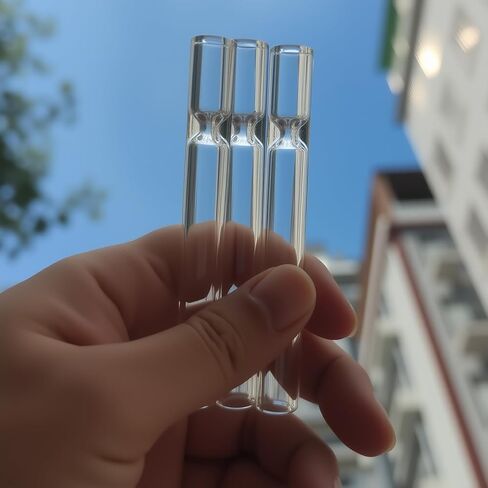 6-Pack Borosilicate Glass Tubes for Blowing, Labs & DIY - 4 Inch (10 cm), 12mm OD, 2mm Thick Wall, High Heat & Chemical Resistance in Saudi Arabia