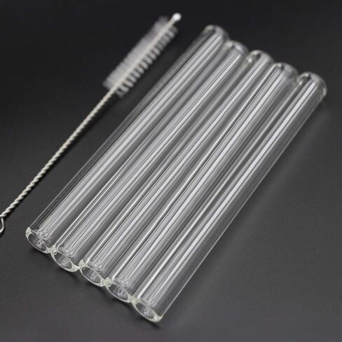 5 Pcs in a box Borosilicate Glass Tube 4.72 inch 12mm OD 2mm Thick Glass Tube with Cleaning Brush Inisde in Saudi Arabia
