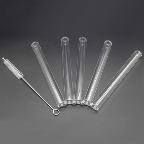 5 Pcs in a box Borosilicate Glass Tube 4.72 inch 12mm OD 2mm Thick Glass Tube with Cleaning Brush Inisde in Saudi Arabia