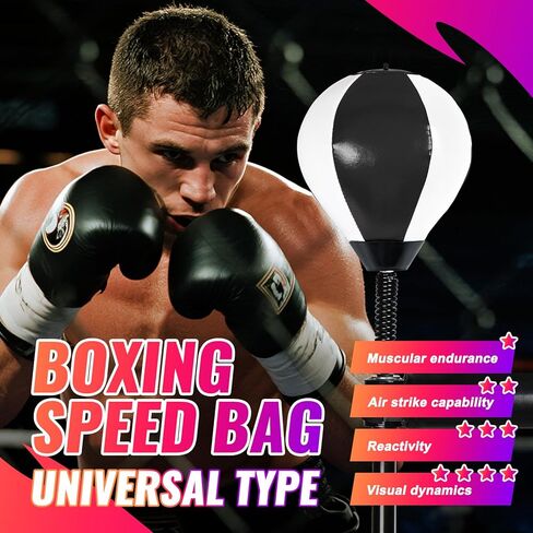 Boxing Speed Ball Universal 8mm Screw Replaceable Spare Sandbag for Dynamic and Enduring Training Sessions（Black White） in Saudi Arabia