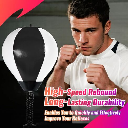 Boxing Speed Ball Universal 8mm Screw Replaceable Spare Sandbag for Dynamic and Enduring Training Sessions（Black White） in Saudi Arabia