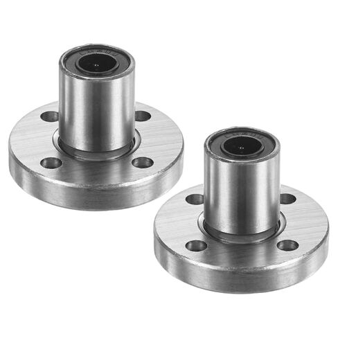 PATIKIL LMK8UU Linear Ball Bearings 8mm Bore Dia 15mm OD 24mm Length 4mm Hole, 2Pcs Round Flange Linear Motion Bushing Double Side Rubber Sealed Rod Liner Shaft for CNC Machine 3D Printer in Saudi Arabia