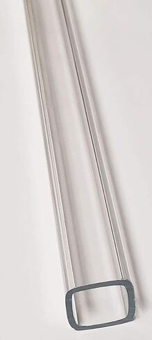 2 Pc Square 1/2" x 1/2" OD x 3/8" ID x 12" Inch Long Clear Extruded Acrylic Plexiglass Tube - 1/16" Wall in Saudi Arabia