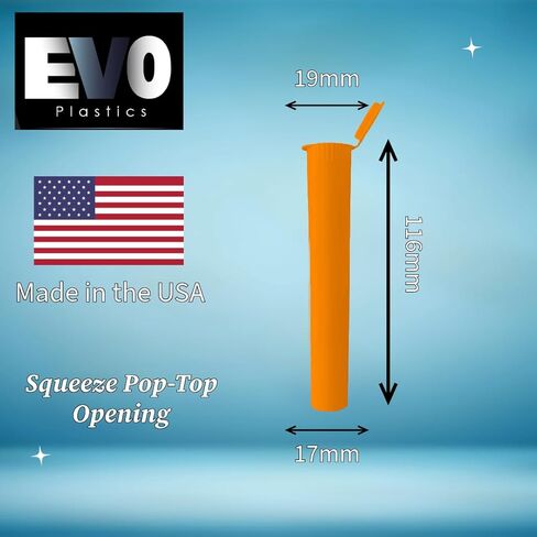 أنابيب برتقالية مقاس 116 مم - صنع في الولايات المتحدة الأمريكية - عبوة بلاستيكية محكمة الغلق (1000 قطعة) in Kuwait