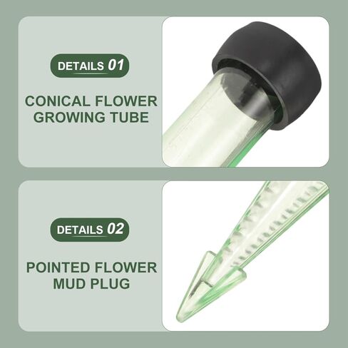 LALAFINA 50Pcs Floral Water Tubes with Caps 4.13In Transparent Nutrient Vials for Fresh Cut Flower Stems Hydroponic Flower Water Retention Containers in Saudi Arabia