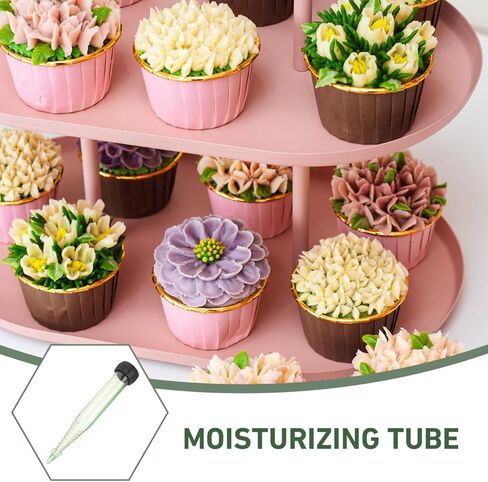 LALAFINA 50Pcs Floral Water Tubes with Caps 4.13In Transparent Nutrient Vials for Fresh Cut Flower Stems Hydroponic Flower Water Retention Containers in Saudi Arabia