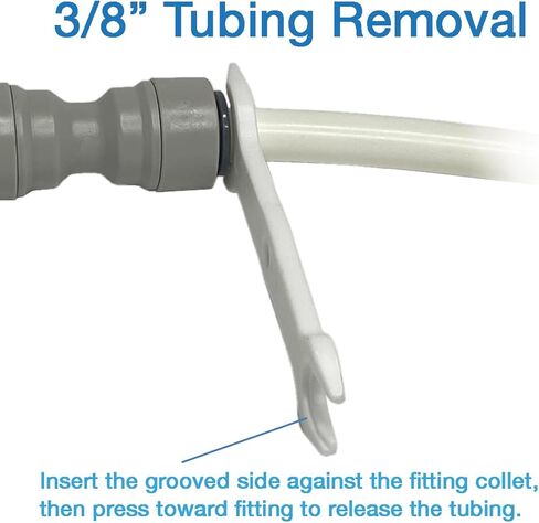 Push Fit, Quick Connect Tubing Release Tool for Fitting Removal 2 PACK, Plastic Spanner Wrench with 3/8" and 1/4" Reverse Osmosis RO Tubing Disconnection in Kuwait