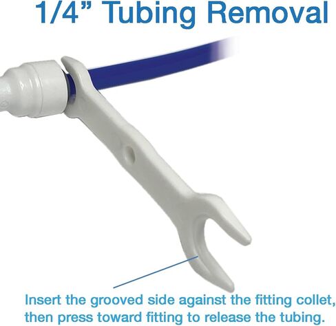 Push Fit, Quick Connect Tubing Release Tool for Fitting Removal 2 PACK, Plastic Spanner Wrench with 3/8" and 1/4" Reverse Osmosis RO Tubing Disconnection in Kuwait