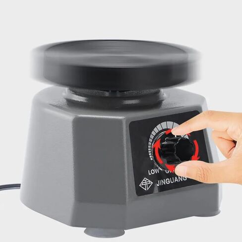 REEHUT Grey Lab 4" Round Shaker Oscillator Gypsum Variable-Intensity Plaster Oscillator Plate for Dental Mixing Plaster, Gypsum in Kuwait