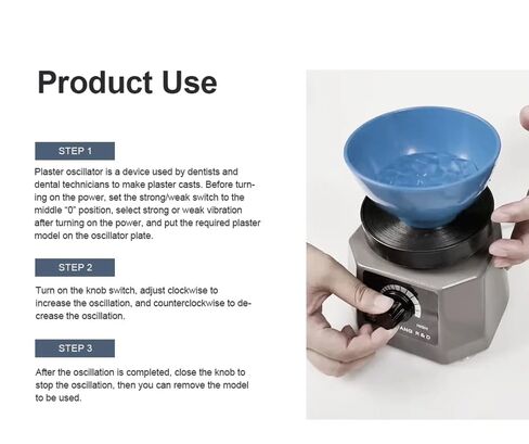 REEHUT Grey Lab 4" Round Shaker Oscillator Gypsum Variable-Intensity Plaster Oscillator Plate for Dental Mixing Plaster, Gypsum in Kuwait