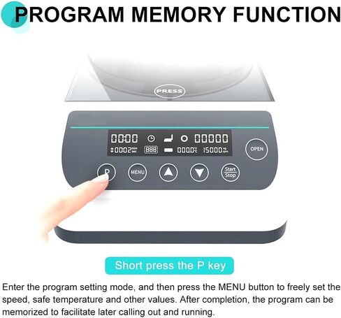 1000-12000RPM High Speed Centrifuge, Microcentrifuge with 3-in-1 Rotor, for 12-bit 0.2/0.5/1.5/2ml Tubes, 30s-59min50s Timing, 9660xg Centrifugal Force, for Science Research in Kuwait