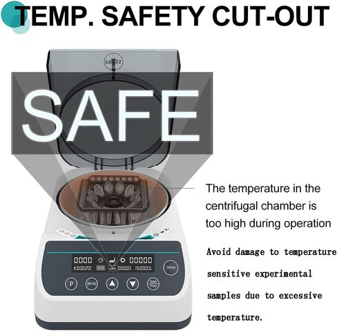 1000-12000RPM High Speed Centrifuge, Microcentrifuge with 3-in-1 Rotor, for 12-bit 0.2/0.5/1.5/2ml Tubes, 30s-59min50s Timing, 9660xg Centrifugal Force, for Science Research in Kuwait