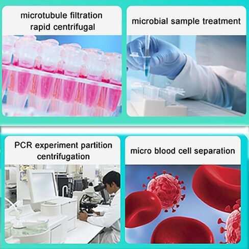 1000-12000RPM High Speed Centrifuge, Microcentrifuge with 3-in-1 Rotor, for 12-bit 0.2/0.5/1.5/2ml Tubes, 30s-59min50s Timing, 9660xg Centrifugal Force, for Science Research in Kuwait