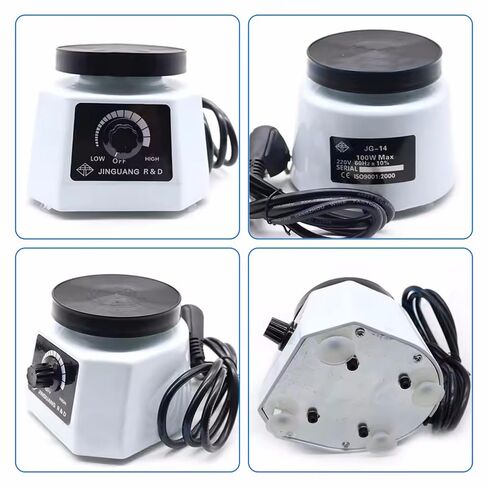 REEHUT Lab 4" Round Shaker Oscillator Gypsum Variable-Intensity Plaster Oscillator Plate White for Mixing Plaster, Gypsum, Pouring Models in Kuwait