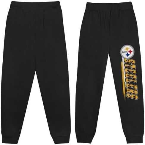 Outerstuff NFL Boys Youth 4-18 Fleece Pants, Comfortable Warm Athletic Sweatpants, Officially Licensed Team Apparel in Kuwait