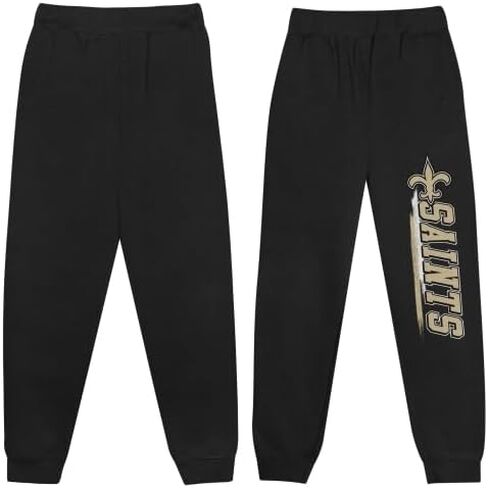 Outerstuff NFL Boys Youth 4-18 Fleece Pants, Comfortable Warm Athletic Sweatpants, Officially Licensed Team Apparel in Kuwait