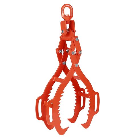 36 Inch Log Lifting Tongs, Heavy Duty Steel Swivel Dragging Tongs, 4 Claw Log Grabber Hook with Operating Handle, 3306LBS Capacity Upgraded Timber Claw Hook for Tractor ATVs Trucks Accessories in Saudi Arabia
