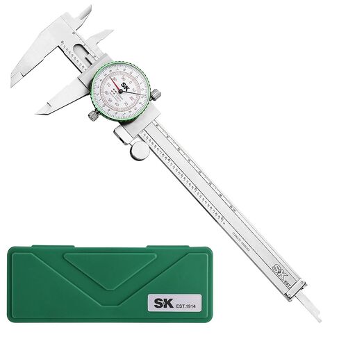 فرجار قرص SK، أداة قياس فرجار 6 بوصة/150 مم بمقياس SAE/متري مزدوج، 4 طرق قياس فرجار من الفولاذ المقاوم للصدأ، دقة ±0.001 بوصة/0.03 مم in Saudi Arabia