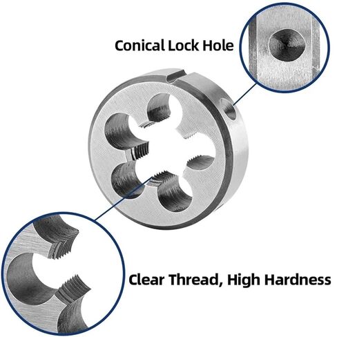 9/16-18 9/16-20 9/16-24 9/16-28 9/16-32 Tap and Die Set Right Hand, HSS Thread Taps & Round Dies(9I16-32 UN) in Saudi Arabia
