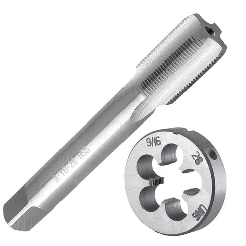 9/16-18 9/16-20 9/16-24 9/16-28 9/16-32 Tap and Die Set Right Hand, HSS Thread Taps & Round Dies(9I16-32 UN) in Saudi Arabia
