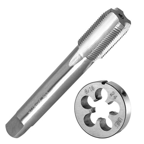 9/16-18 9/16-20 9/16-24 9/16-28 9/16-32 Tap and Die Set Right Hand, HSS Thread Taps & Round Dies(9I16-32 UN) in Saudi Arabia