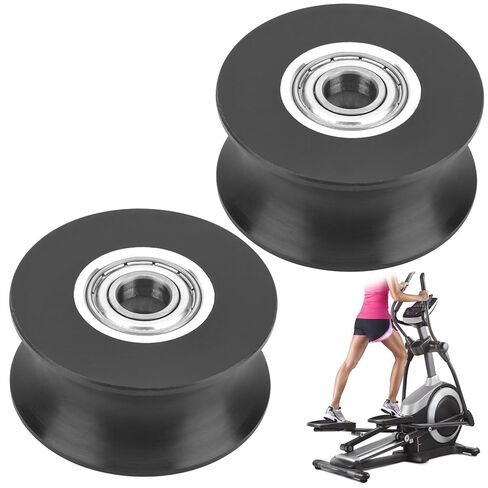 قطعتان من العجلات الدوارة البيضاوية 340773 البديلة للملحمة، Pro-Form، Health-Rider، Tread-Life، Nordic-Track Elliptical، يمكنها تقليل الضوضاء غير الطبيعية وتعزيز الاستقرار in Kuwait